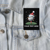 Personalized Golf Ball Christmas Tree Santa Hat 缶バッジ (インサイチュ)