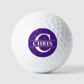 Personalized Golf Ball - Purple ゴルフボール (正面)