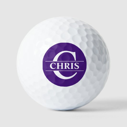 Personalized Golf Ball - Purple ゴルフボール (正面)