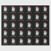 Personalized Golf Ball Santa Hat Christmas Lights ラッピングペーパー (フラット)