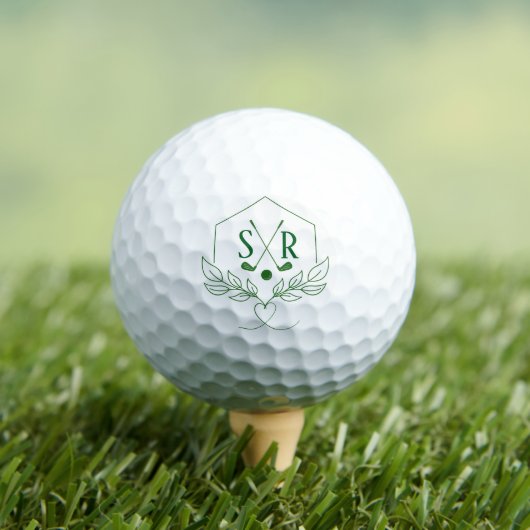 Personalized Golf Balls with Initials ゴルフボール (インサイチュ 木)