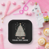 Personalized Golf Christmas Tree Equipment Family ペーパープレート (パーティー)
