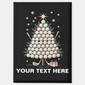 Personalized Golf Christmas Tree Equipment Family マグネット (正面)
