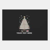 Personalized Golf Christmas Tree Equipment Family ラッピングペーパーシート (正面)