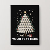 Personalized Golf Christmas Tree Equipment Family 缶バッジ (正面)