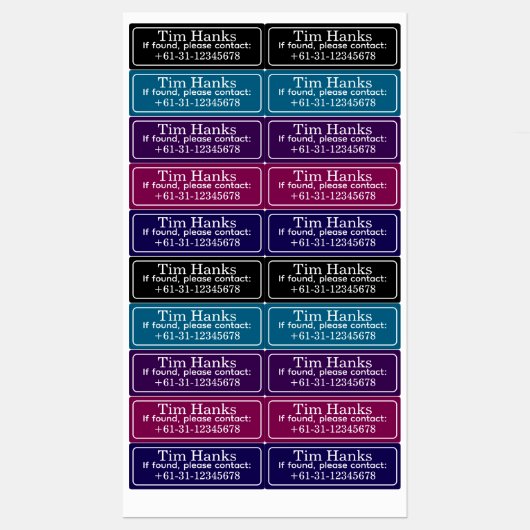 Personalized Golf Club ID Name Labels ラベル (シート)
