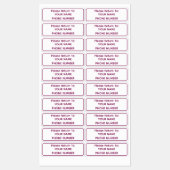 Personalized Golf Club ID Name Labels ラベル (シート)