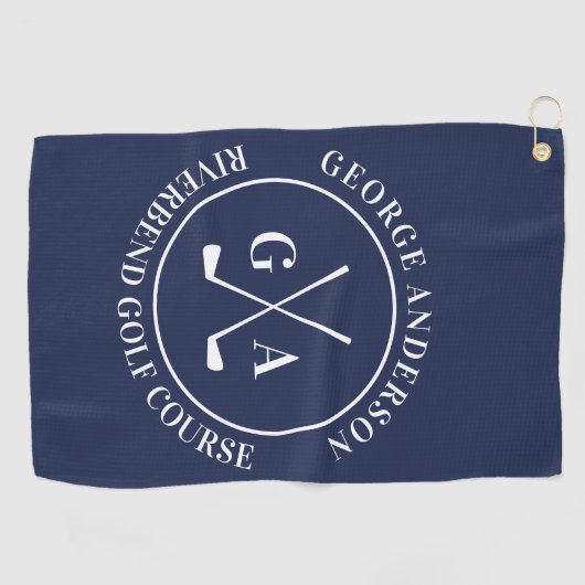 Personalized Golf Club Monogram Gift ゴルフタオル (横)