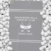 Personalized Golf Club Monogrammed Name Gray ゴルフタオル