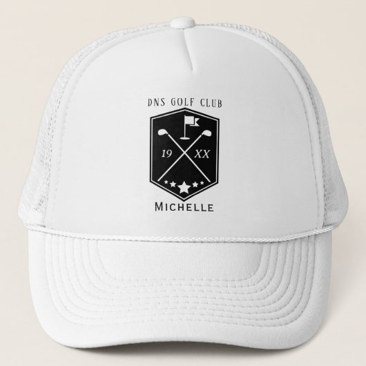 Personalized Golf Club Name Classic Trucker Hat キャップ (正面)