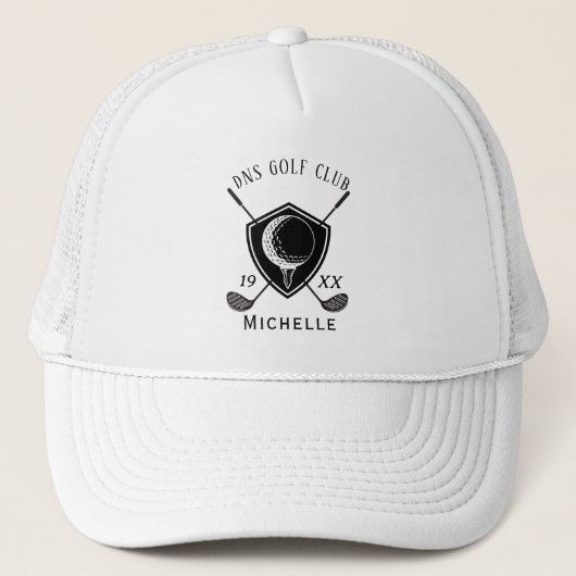 Personalized Golf Club Name Classic Trucker Hat キャップ (正面)