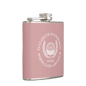 Personalized Golf Club Name Dusty Rose Pink フラスク (右)
