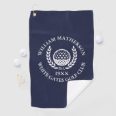 Personalized Golf Club Name Navy Blue ゴルフタオル (インサイチュ)
