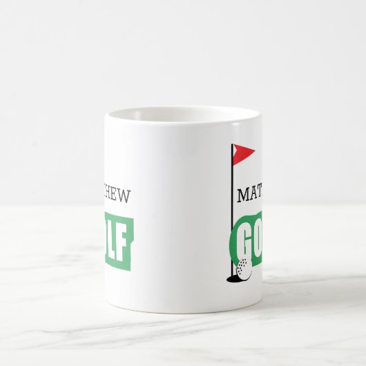 Personalized Golf Coffee Mug コーヒーマグカップ (中央)