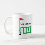 Personalized Golf Coffee Mug コーヒーマグカップ (左)
