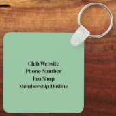 Personalized Golf Course Keychain w Contact Info キーホルダー (裏面)