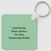 Personalized Golf Course Keychain w Contact Info キーホルダー (裏面)