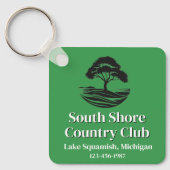 Personalized Golf Course Keychain w Contact Info キーホルダー (正面)