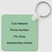 Personalized Golf Course Keychain w Contact Info キーホルダー (裏面)
