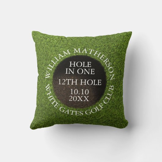 Personalized Golf Hole in One Award クッション (裏面)