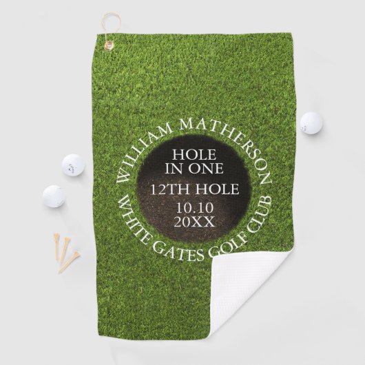 Personalized Golf Hole in One Award ゴルフタオル (インサイチュ)