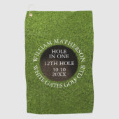 Personalized Golf Hole in One Award ゴルフタオル (正面)