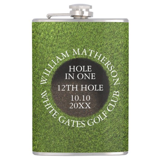 Personalized Golf Hole in One Award フラスク (正面)