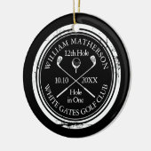 Personalized Golf Hole in One Keepsake セラミックオーナメント (左)