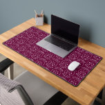 Personalized Golf Monogram Burgundy Custom Name デスクマット<br><div class="desc">Elevate your workspace with this stylish personalized Burgundy golf monogram mouse pad desk mat. Featuring a bold customisable orange colour repeating logo design with custom initials and name, it’s the perfect accessory for golfers, golf clubs, or professionals who want to add a personal touch to their office setup. Customize with...</div>