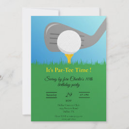 Personalized Golf Party Invitation Printable 招待状