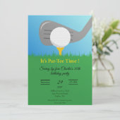 Personalized Golf Party Invitation Printable 招待状 (スタンド正面)