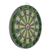 Personalized Golf Style Family Dartboard EST 2026 ダーツボード (正面左)