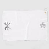 Personalized Golf Towel Stylish Name Logo Design ゴルフタオル (横)