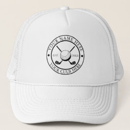 Personalized Golf Trucker Cap with Club Logo Print キャップ