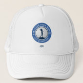 Personalized Golf Women's Modern Blue & White キャップ (正面)