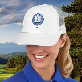 Personalized Golf Women's Modern Blue & White キャップ