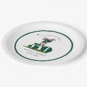 Personalized Golfer 50th Birthday ペーパープレート (アングル)