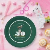 Personalized Golfer 50th Birthday ペーパープレート (パーティー)