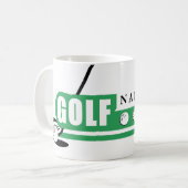 Personalized Golfer Mugs コーヒーマグカップ (正面左)