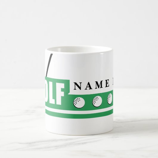 Personalized Golfer Mugs コーヒーマグカップ (中央)