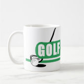Personalized Golfer Mugs コーヒーマグカップ (左)