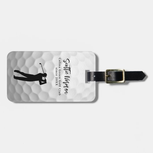 Personalized Golfer Name Golf-Ball  ラゲッジタグ (正面横)