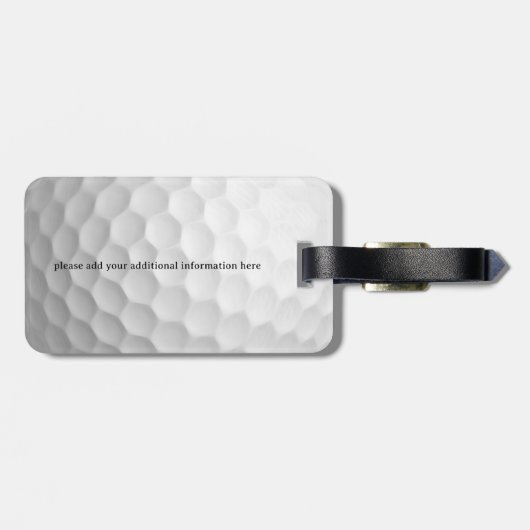Personalized Golfer Name Golf-Ball  ラゲッジタグ (裏面横)