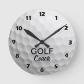 Personalized Golfing Coach ラウンド壁時計 (正面)