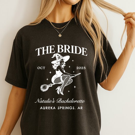 Personalized Goth Bachelorette Halloween Party Tシャツ