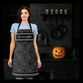 Personalized Gothic Skull and Spiderweb Apron エプロン