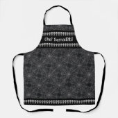 Personalized Gothic Skull and Spiderweb Apron エプロン (正面)