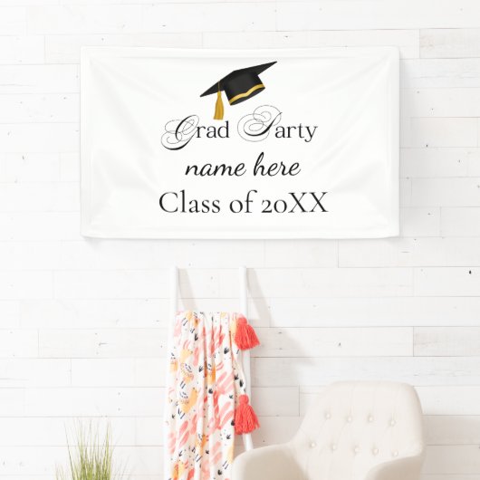 Personalized Grad Party, Name and Year 横断幕 (インサイチュ)