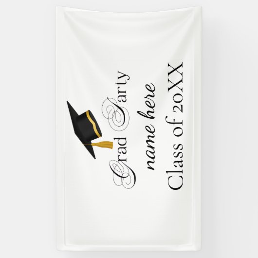 Personalized Grad Party, Name and Year 横断幕 (縦)