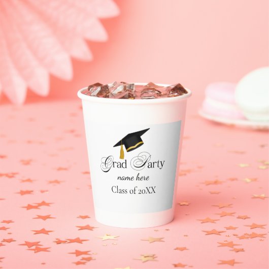 Personalized Grad Party, Name and Year 紙コップ (インサイチュ)